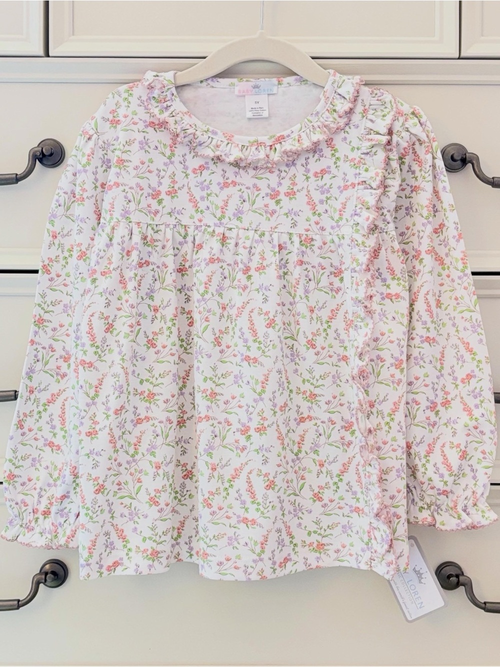 NWT Baby Loren Pima Cotton Toddler Girl 2Pc Floral Outfit Size 5Y
